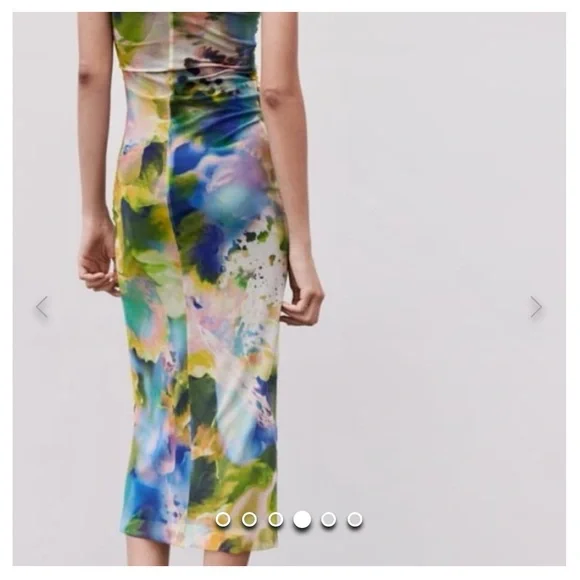 Zara Multicolor Strapless Dress - Picture 3 of 8